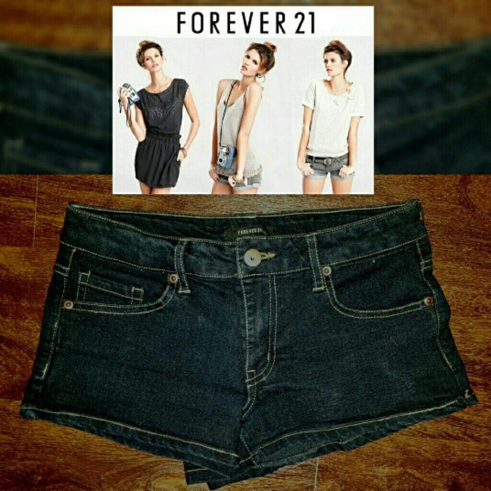 NEW Super CHEEKY Dark Wash Denim Sexy Booty Short Shorts Jean Sz 26